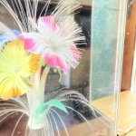 画像5: 回転式ライト　光ファイバー　キャッスルウォッチ　昭和インテリア　時計　お城　deadstock　造花 (5)