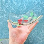 画像5: メルヘングラス　チェリー　さくらんぼ　ガラス器　角皿　3枚セット (5)