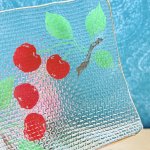 画像6: メルヘングラス　チェリー　さくらんぼ　ガラス器　角皿　3枚セット (6)