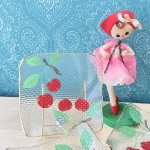画像7: メルヘングラス　チェリー　さくらんぼ　ガラス器　角皿　3枚セット (7)