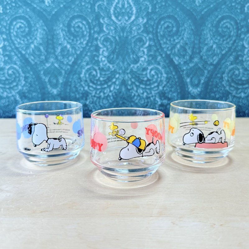 画像1: Snoopy　peanut　スヌーピーミニグラス3個セット (1)