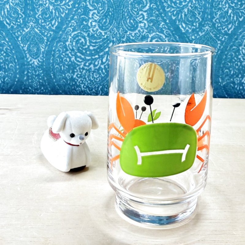 画像1: HOYA　保谷ガラス　かにさんのグラス　カニ・蟹・かに！ (1)