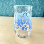 画像6: 佐々木ガラス　まるみくびれグラス　タンブラー　ブルーグラデーション花柄　 (6)