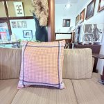 画像6: 昭和レトロ　クッションカバー　座布団カバー　55×59　優しいカラーのチェック　1枚 (6)