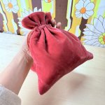 画像3: 柔らかいベロアの巾着　花籠　ピンク系 (3)