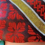 画像2: レトロポップ　こたつカバー　こたつ掛け　イエロー×ブラウン×レット　花柄 (2)