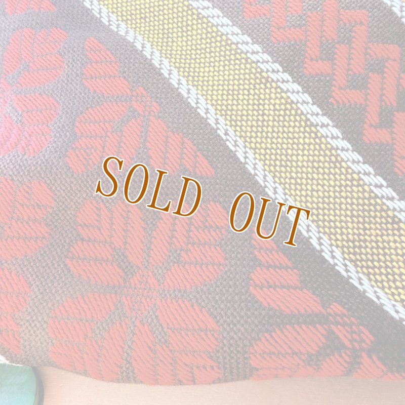 画像2: レトロポップ　こたつカバー　こたつ掛け　イエロー×ブラウン×レット　花柄 (2)