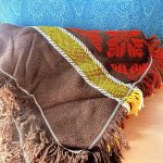 画像5: レトロポップ　こたつカバー　こたつ掛け　イエロー×ブラウン×レット　花柄 (5)