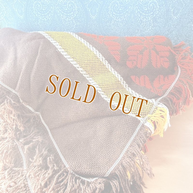 画像5: レトロポップ　こたつカバー　こたつ掛け　イエロー×ブラウン×レット　花柄 (5)