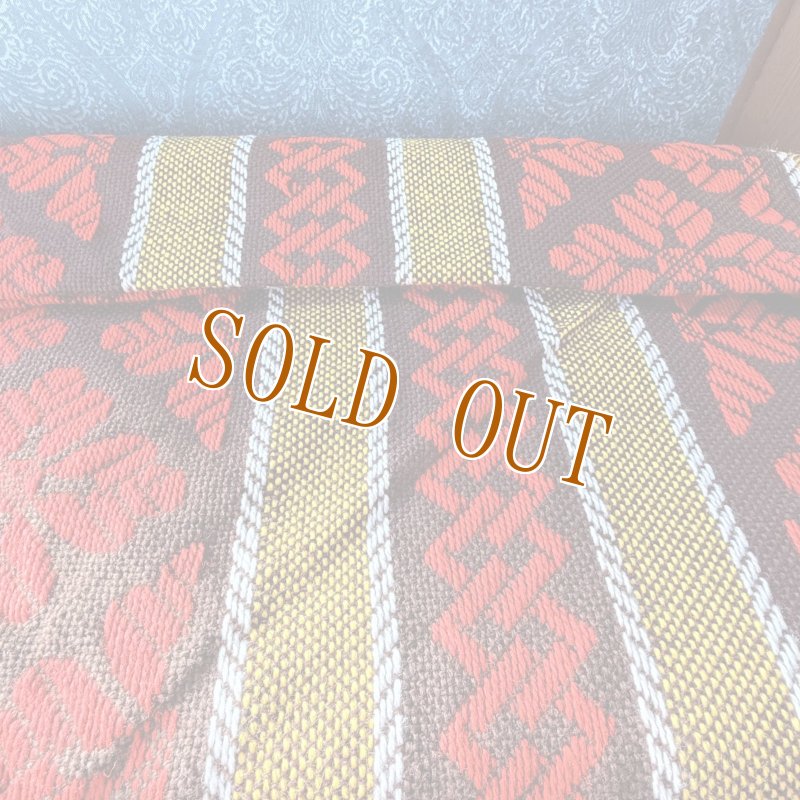 画像6: レトロポップ　こたつカバー　こたつ掛け　イエロー×ブラウン×レット　花柄 (6)