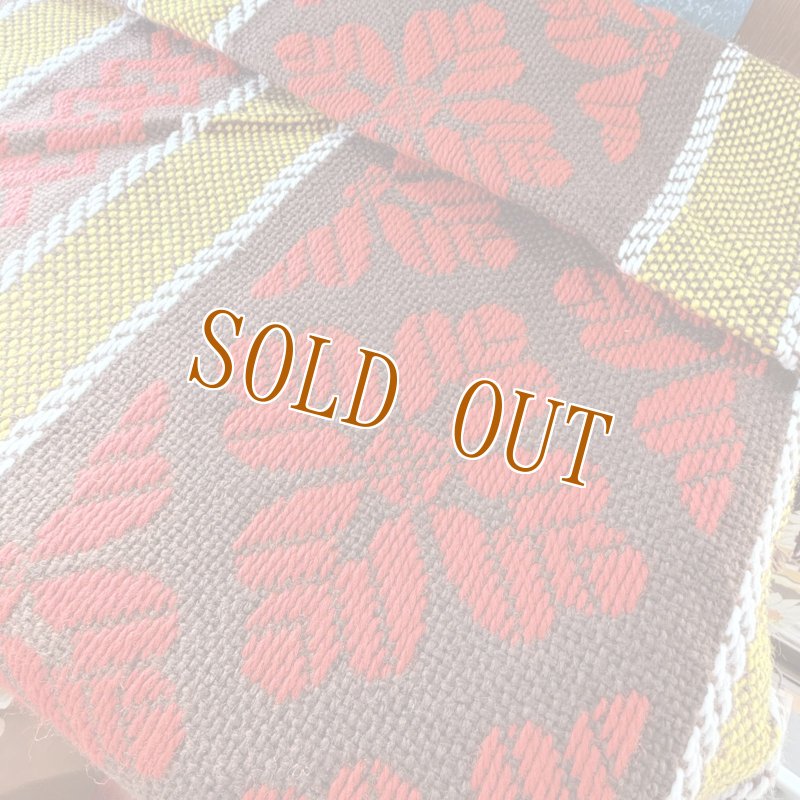 画像7: レトロポップ　こたつカバー　こたつ掛け　イエロー×ブラウン×レット　花柄 (7)