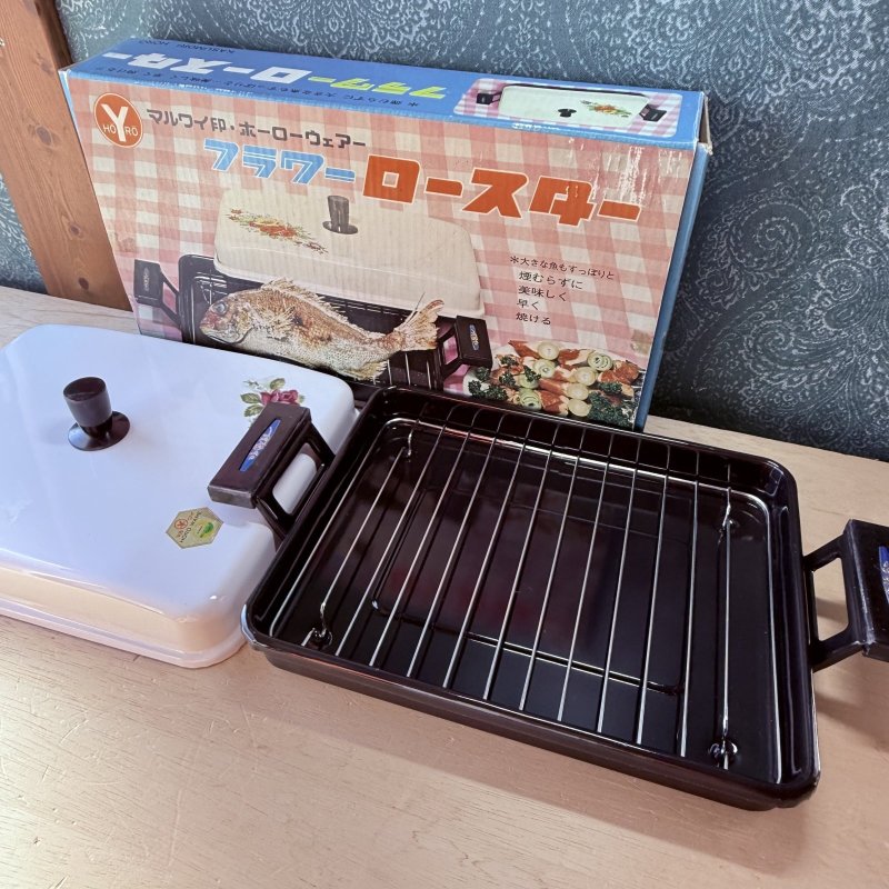 画像7: マルワイ　ホーローウェア　フラワーロースター　花柄　薔薇 (7)