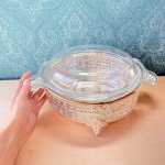 画像6: ツインバード　NEOREX　ネオレックス耐熱ガラス鍋　tablebasket　テーブルバスケット　耐熱ファンシーキャセロール丸型 (6)