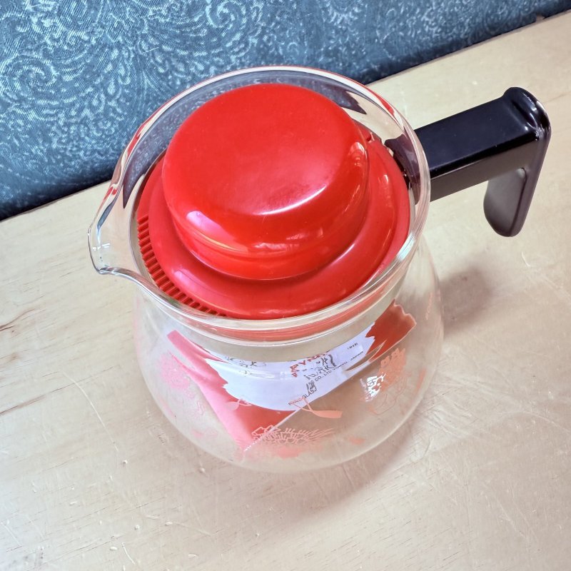 画像8: Pyrex　パイレックス　ティー＆コーヒーポットフレンディIII　直火用　岩城硝子　ピンクブーケ柄　5cup　800ｍｌ (8)