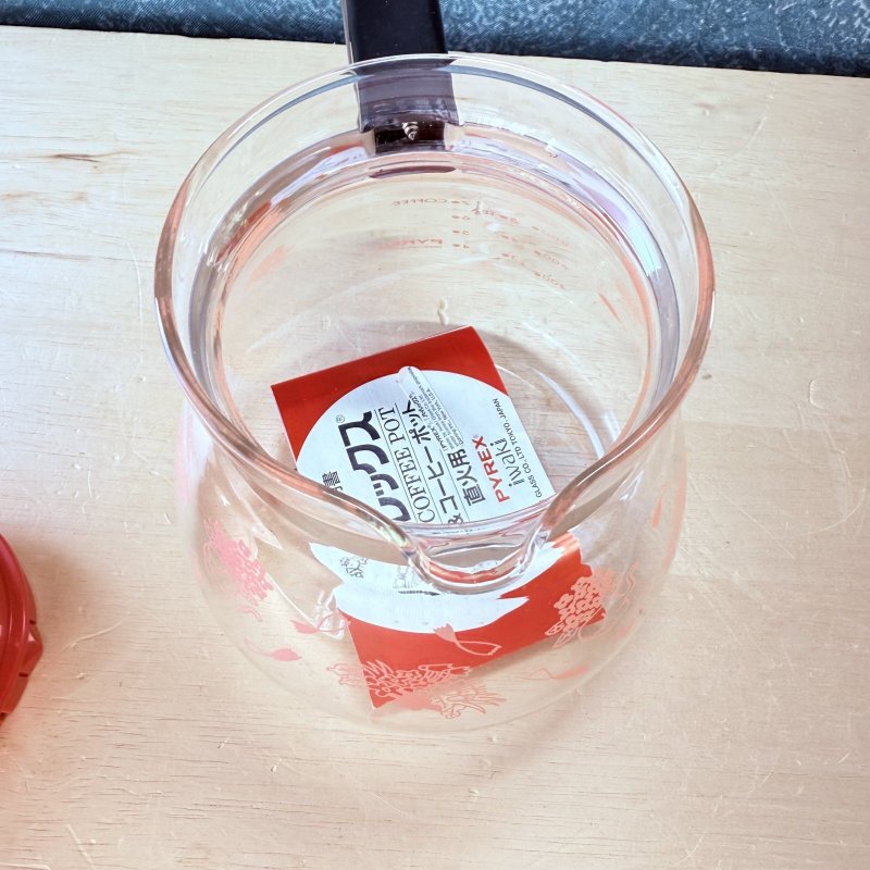 画像4: Pyrex　パイレックス　ティー＆コーヒーポットフレンディIII　直火用　岩城硝子　ピンクブーケ柄　5cup　800ｍｌ (4)