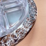 画像2: 回転式オードブルトレイ　卓上トレー　パーティっぽくお菓子やフルーツに！　ステンレス＆ガラス製 (2)