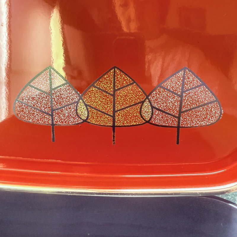 画像7: 蓋がトレーになる茶櫃　鈴木悦郎先生風イラスト　木立ち　 (7)