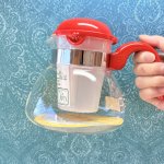 画像8: HARIO ハリオ　茶こし付きポット　ガーデン　L型ストレーナー付きサーバー　　レッド (8)