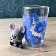 画像5: 佐々木ガラス　ラブリー５　青いリーフと花柄　グラスタンブラー　ブルー　 (5)