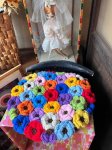 画像9: hapihapi ハンドメイド　お花の円座　小さいお花が沢山　新作　アクセントに！ (9)