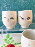 画像4: 昭和レトロ　face cup 色んな表情の湯飲みカップ　顔のフリーカップ　スプーン立てに♪各種 (4)