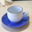 画像2: 白山陶器　波佐見焼　Ｇ型デミタスカップ＆ソーサー　ブルー＆ホワイト (2)