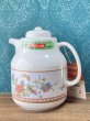 画像1: タイガー魔法瓶　ウーロン茶がおいしくはいる中国風ポット茶こし付き　輪花　PRH-A100　1ℓ　花柄魔法瓶卓上ポット　P347 (1)