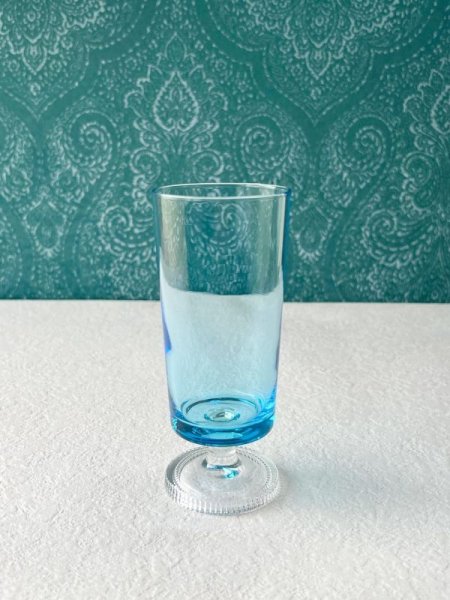 画像1: ADERIAアデリア　足付きグラス　空色のブルー　GL276 (1)