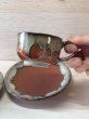 画像5: 安野焼　陶器製カップ＆ソーサー　2客セット　古民家カフェ　C347 (5)