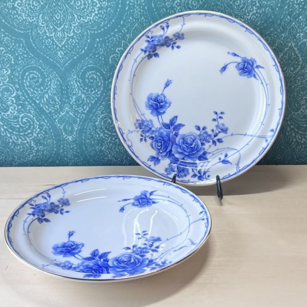 画像1: TABLE WARE NT　ブルーローズ　24cmプレート皿　各枚数　青い薔薇 (1)