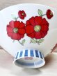 画像8: レトロポップ　赤い花柄茶碗　丸西陶芸　山九　各種　CW98 (8)