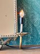 画像11: antique　壁掛けミラー　鏡　キャンドルスタンドのような電気ロウソク付き　 (11)