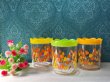 画像1: レトロポップ　エビスプラスチック　フリルポット　チューリップ　花柄　３色キャニスター　PC145 (1)