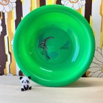 画像1: すずらん柄大きな洗い桶　レトロポップグリーン　花柄洗面器 (1)
