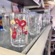 画像1: TOYOGLASS　東洋ガラス　赤い花柄グラス　70年代　タンブラー　 (1)