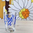 画像1: 東洋ガラス　リファインタンブラー　ブルー花柄グラス　 (1)