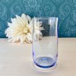 画像1: 美しく透明感あるブルーガラスのグラス　反口　青ガラス　1個 (1)