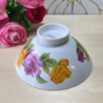 画像2: 乙女な茶碗　ピンク花柄　SHUNZAN　薔薇 (2)