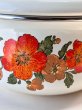 画像3: アウトレット　ハニーウェア　花柄ホーロー両手鍋　オレンジ　20cm2.7ℓ　HN398 (3)