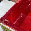 画像11: vintage　小引き出し付きモケット素材のレトロな裁縫箱　セルロイド仕切り付き　モスグリーン (11)