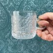 画像4: 氷のような模様のガラス製カップ＆ソーサー　クリア　1客 (4)