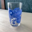 画像8: 佐々木ガラス　ラブリー５　青いリーフと花柄　グラスタンブラー　ブルー　 (8)