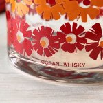 画像6: OCEAN　WHISKY　オーシャンウイスキー　ガラス水差し　ピッチャー　花柄　オレンジレッド (6)