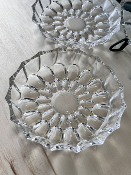 画像1: 水玉連なるガラス器　中皿　1枚　GU342 (1)