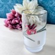 画像4: 花柄　すりガラスのレトロなグラス　1個 (4)