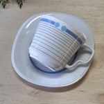 画像8: NORITAKE　ノリタケバーサトーン　ブルーラインカップ＆ソーサー　N68 (8)