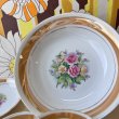 画像2: TOEN　薔薇の花の小皿と大皿のセット　オレンジライン　花柄プレートセット (2)