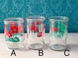 画像5: 昭和のワンカップグラス　vintage　各種　赤　花柄　GL288 (5)
