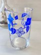 画像2: ADERIAアデリア　ブルー系　1輪の花柄グラス　タンブラー　1個　GL328 (2)