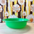 画像5: すずらん柄大きな洗い桶　レトロポップグリーン　花柄洗面器 (5)